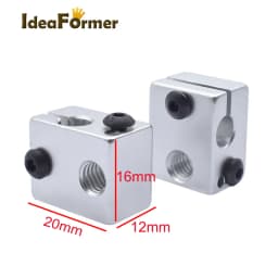 V6 J-head 12V 24V All Metal Hotend Wade or Bowden 1.75/3.0mm Filament Nozzle Cooling Fan Bracket Block Thermistors Heat Sink Kit