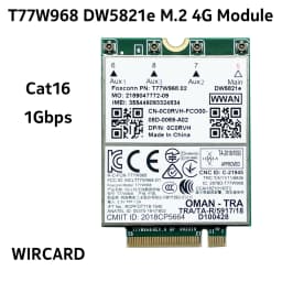WIRCARD T77W968 DW5821e X20 LTE Cat16 1Gbps FDD-LTE TDD-LTE 4G Module For Dell 5420 5424 7424 7400 Laptop 4G Card USB Adapter