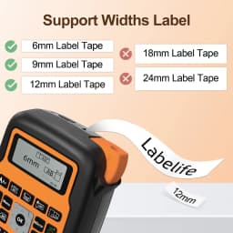 Handheld Label Maker Compatible for Brother Ptouch tze Cable Label Machine 203dpi E1000PRO Labeler for Communication Cable Label