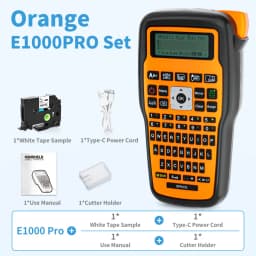 Handheld Label Maker Compatible for Brother Ptouch tze Cable Label Machine 203dpi E1000PRO Labeler for Communication Cable Label