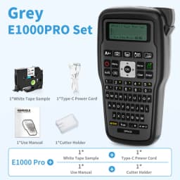 Handheld Label Maker Compatible for Brother Ptouch tze Cable Label Machine 203dpi E1000PRO Labeler for Communication Cable Label