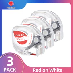 3/5 Pack Fabric Iron-on Label Tape Home Clothing Tape Compatible for Dymo LetraTag Label Tapes & Phomemo P12 Thermal Label Maker