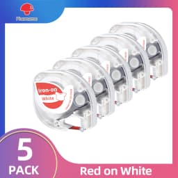 3/5 Pack Fabric Iron-on Label Tape Home Clothing Tape Compatible for Dymo LetraTag Label Tapes & Phomemo P12 Thermal Label Maker