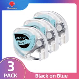 3/5 Pack Fabric Iron-on Label Tape Home Clothing Tape Compatible for Dymo LetraTag Label Tapes & Phomemo P12 Thermal Label Maker