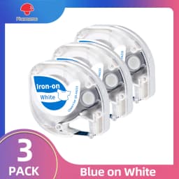 3/5 Pack Fabric Iron-on Label Tape Home Clothing Tape Compatible for Dymo LetraTag Label Tapes & Phomemo P12 Thermal Label Maker