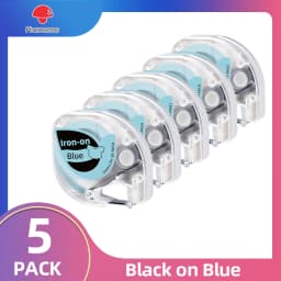 3/5 Pack Fabric Iron-on Label Tape Home Clothing Tape Compatible for Dymo LetraTag Label Tapes & Phomemo P12 Thermal Label Maker