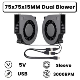 GDSTIME Dual 40mm 50mm 60mm 80mm 92mm 120mm 140mm DC 5V Powered USB Fans with 2 in 1 USB Cable for AV Receiver DVR Cooling