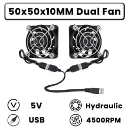 GDSTIME Dual 40mm 50mm 60mm 80mm 92mm 120mm 140mm DC 5V Powered USB Fans with 2 in 1 USB Cable for AV Receiver DVR Cooling