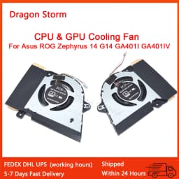 New Laptop CPU GPU Fan For ASUS Rog Zephyrus 14 G14 GA401I GA401IV GA401IU GA401IH 13NR03F0AP0301 13NR03F0AP0101 DFSCK22115181H