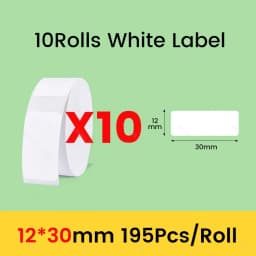 Niimbot D11 D101 D110 Official Label Sticker Paper Rolls Various Sizes of White Color Label Papers 3 5 10 Rolls for Printer USE