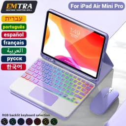 Backlight iPad magic keyboard For iPad Pro 11 2021 2020 Mini 5 6 10.2 9/8/7th 2018 2017 5 6th Pro 11 12.9 10.5 9.7 Air 3 2 Case