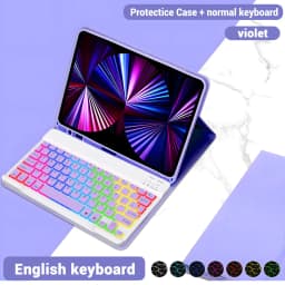 Backlight iPad magic keyboard For iPad Pro 11 2021 2020 Mini 5 6 10.2 9/8/7th 2018 2017 5 6th Pro 11 12.9 10.5 9.7 Air 3 2 Case