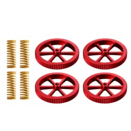 3D Printer Heatbed Leveling Kit Aluminum Hand Twist Leveling Nut + Springs + Silicone Column 18mm 16mm for Ender 3/Ender 5/CR-10