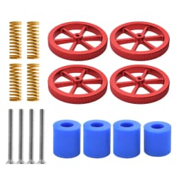 3D Printer Heatbed Leveling Kit Aluminum Hand Twist Leveling Nut + Springs + Silicone Column 18mm 16mm for Ender 3/Ender 5/CR-10