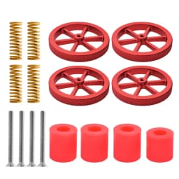 3D Printer Heatbed Leveling Kit Aluminum Hand Twist Leveling Nut + Springs + Silicone Column 18mm 16mm for Ender 3/Ender 5/CR-10