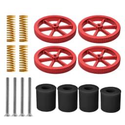 3D Printer Heatbed Leveling Kit Aluminum Hand Twist Leveling Nut + Springs + Silicone Column 18mm 16mm for Ender 3/Ender 5/CR-10