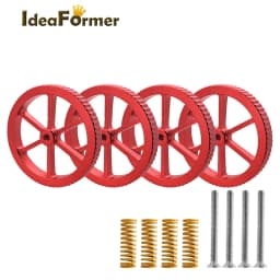 3D Printer Heatbed Leveling Kit Aluminum Hand Twist Leveling Nut + Springs + Silicone Column 18mm 16mm for Ender 3/Ender 5/CR-10