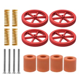 3D Printer Heatbed Leveling Kit Aluminum Hand Twist Leveling Nut + Springs + Silicone Column 18mm 16mm for Ender 3/Ender 5/CR-10