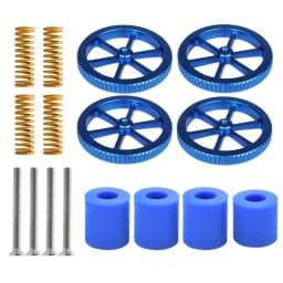 3D Printer Heatbed Leveling Kit Aluminum Hand Twist Leveling Nut + Springs + Silicone Column 18mm 16mm for Ender 3/Ender 5/CR-10