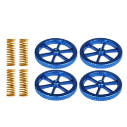 3D Printer Heatbed Leveling Kit Aluminum Hand Twist Leveling Nut + Springs + Silicone Column 18mm 16mm for Ender 3/Ender 5/CR-10