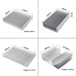 Extruded Aluminum Heatsink Heat Sink Radiator for Electronic LED Chip Power Amplifier Cooler Cooling Heat Dissipation
