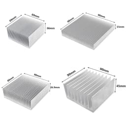 Extruded Aluminum Heatsink Heat Sink Radiator for Electronic LED Chip Power Amplifier Cooler Cooling Heat Dissipation