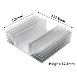 Extruded Aluminum Heatsink Heat Sink Radiator for Electronic LED Chip Power Amplifier Cooler Cooling Heat Dissipation