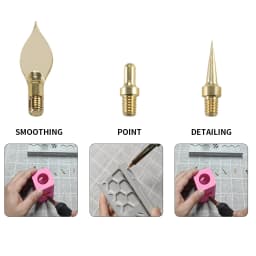 Toaiot Heat Insert Nut Iron Tip Hot Melt Heat Set Insert Tool Soldering Iron Tip 3D Printing Modify Finishing Brass Thread Embed