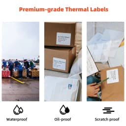 100/500 Sheets Phomemo Thermal Label Sticker 100x150mm Shipping Labels for Postage Barcode Compatible with PM241 PM246S Printer