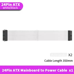 TEUCER 350mm ATX EPS PCI-E Extension Cable for CPU GPU Motherboard 24PIN 4+4PIN 6+2PIN 8PIN PSU Extension Cord