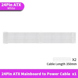 TEUCER 350mm ATX EPS PCI-E Extension Cable for CPU GPU Motherboard 24PIN 4+4PIN 6+2PIN 8PIN PSU Extension Cord