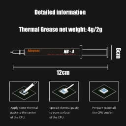 Thermal Paste 18W/mk Thermal Compound Conductive 2g/4g Silicone Grease Heat Sink for CPU GPU Chipset Notebook Cooling Coolers