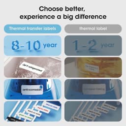 NIIMBOT B18 Labeling Ribbon, Refill Tapes for Thermal Transfer Label Printer/Color label Printer, Long Lasting Non Fade