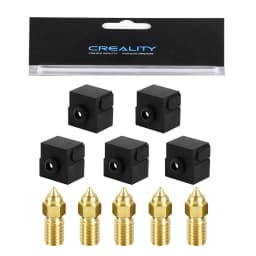 Creality Ender 3 V3 SE Nozzle with 5pcs Silicone Sock,High-Speed Brass Nozzles M6 Hotend Extruder Nozzle for Ender 5 S1/Ender 7