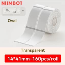 Niimbot D11 D110 D101 H1S Transparent Label Sticker Name Tag Thermal Labels Adhesive Paper Sticky Notes Office School Supplies