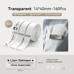 Niimbot D11 D110 D101 H1S Transparent Label Sticker Name Tag Thermal Labels Adhesive Paper Sticky Notes Office School Supplies