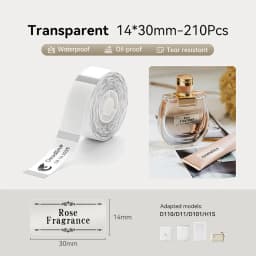Niimbot D11 D110 D101 H1S Transparent Label Sticker Name Tag Thermal Labels Adhesive Paper Sticky Notes Office School Supplies