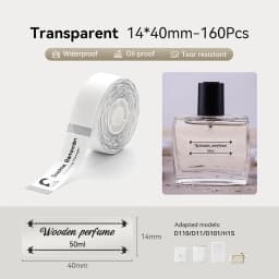 Niimbot D11 D110 D101 H1S Transparent Label Sticker Name Tag Thermal Labels Adhesive Paper Sticky Notes Office School Supplies