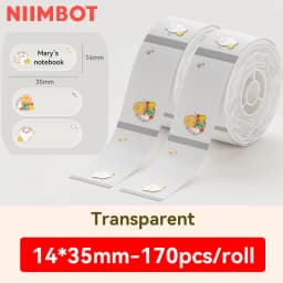 Niimbot D11 D110 D101 H1S Transparent Label Sticker Name Tag Thermal Labels Adhesive Paper Sticky Notes Office School Supplies