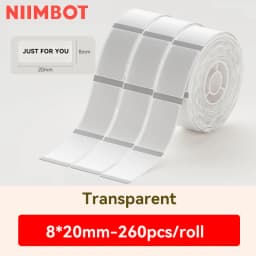 Niimbot D11 D110 D101 H1S Transparent Label Sticker Name Tag Thermal Labels Adhesive Paper Sticky Notes Office School Supplies