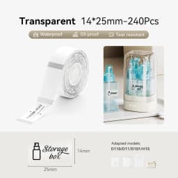 Niimbot D11 D110 D101 H1S Transparent Label Sticker Name Tag Thermal Labels Adhesive Paper Sticky Notes Office School Supplies