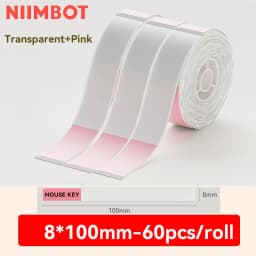 Niimbot D11 D110 D101 H1S Transparent Label Sticker Name Tag Thermal Labels Adhesive Paper Sticky Notes Office School Supplies