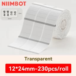 Niimbot D11 D110 D101 H1S Transparent Label Sticker Name Tag Thermal Labels Adhesive Paper Sticky Notes Office School Supplies