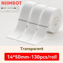 Niimbot D11 D110 D101 H1S Transparent Label Sticker Name Tag Thermal Labels Adhesive Paper Sticky Notes Office School Supplies