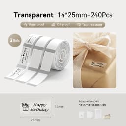 Niimbot D11 D110 D101 H1S Transparent Label Sticker Name Tag Thermal Labels Adhesive Paper Sticky Notes Office School Supplies
