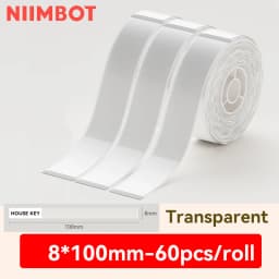 Niimbot D11 D110 D101 H1S Transparent Label Sticker Name Tag Thermal Labels Adhesive Paper Sticky Notes Office School Supplies