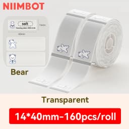 Niimbot D11 D110 D101 H1S Transparent Label Sticker Name Tag Thermal Labels Adhesive Paper Sticky Notes Office School Supplies