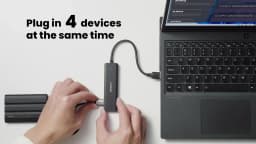 UGREEN USB 3.0 HUB 4 Ports USB-C HUB Slim for Mouse Keyboard Compatible with MacBook Pro Air Laptop Desktop PC Xbox PS5 Splitter