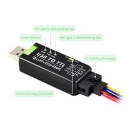 Industrial USB To TTL Converter Original FT232RL/CH343G Multi Protection & Systems Support Stable Transmission LED Indicators