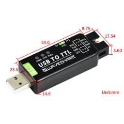 Industrial USB To TTL Converter Original FT232RL/CH343G Multi Protection & Systems Support Stable Transmission LED Indicators